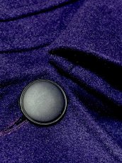 画像10: フランス古着 パープル 無地 ウール レトロ ヨーロッパ古着 ヴィンテージコート (10)