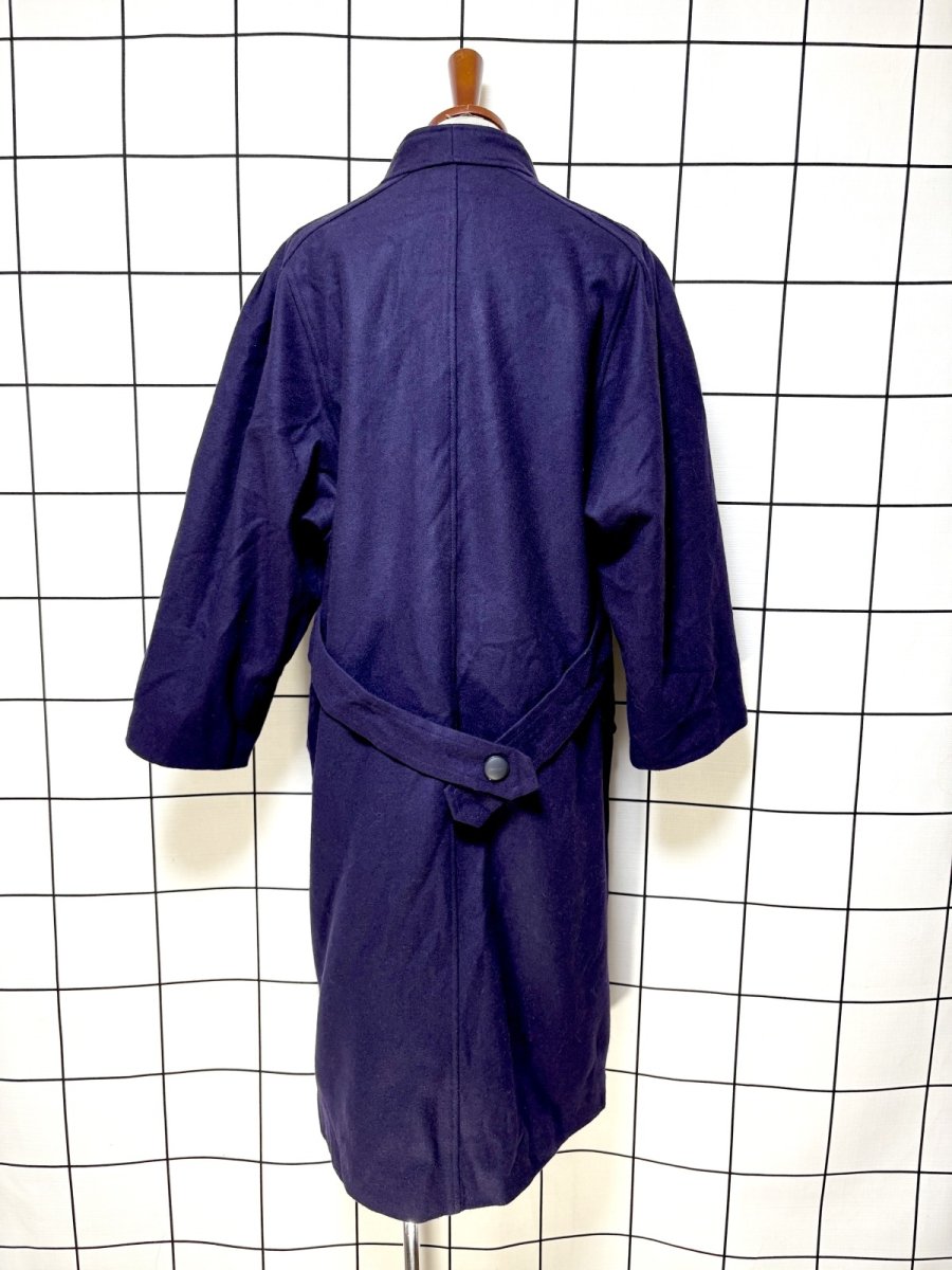 画像2: フランス古着 パープル 無地 ウール レトロ ヨーロッパ古着 ヴィンテージコート (2)