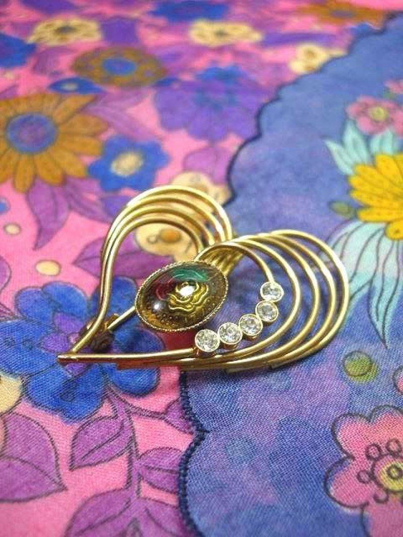 画像1: ☆ レトロアンティーク ブローチ 17 ☆