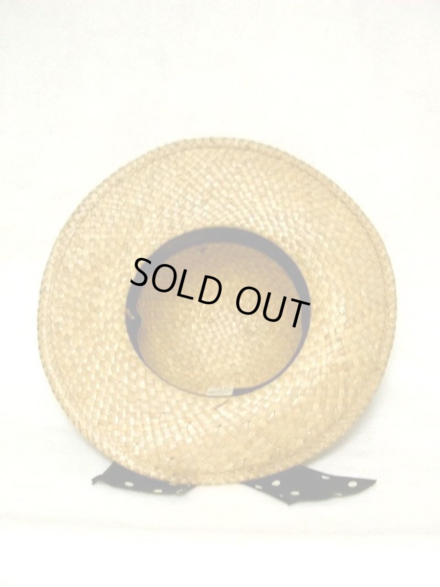 画像5: ☆　70'ｓヴィンテージ　ドット柄がキュート!!レトロstraw hat 　☆ (5)