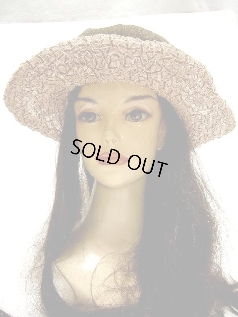 画像5: ☆　レトロアンティークハット　リボン付!!レトロクラシカルな雰囲気♪　ピンク×ブラウン　☆ (5)