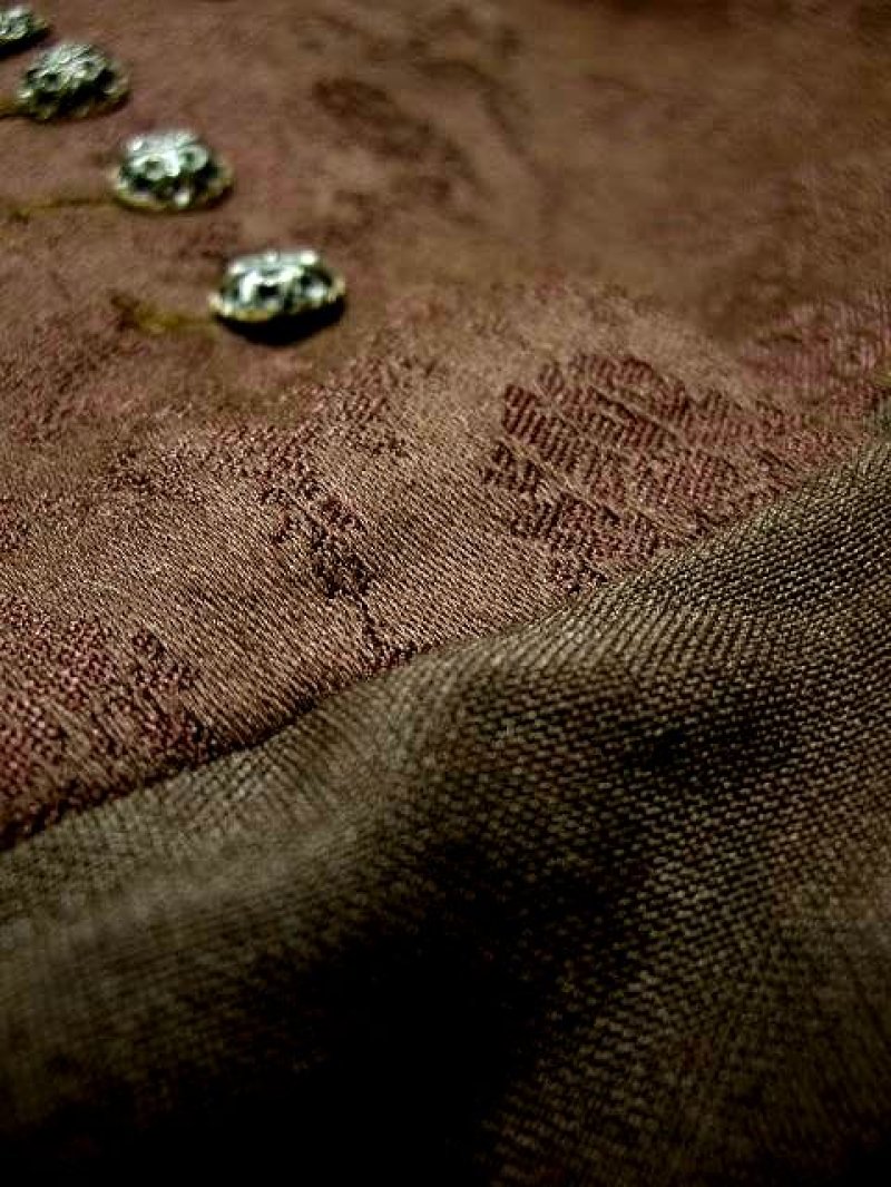 画像2: ベロアの首回り編み模様×フラワー模様が素敵 切替しデザイン ブラウン ディアンドル チロルワンピース ドイツ民族衣装 舞台 演奏会 フォークダンス オクトーバーフェスト 【1308】