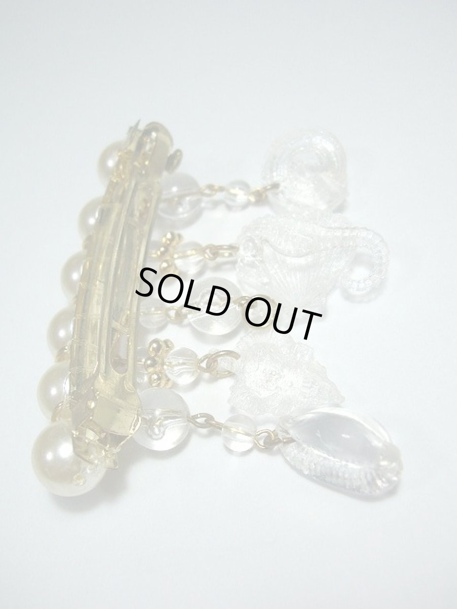 画像2: ☆　レトロアンティーク　dead stockヘッドアクセ　貝×ビーズ×パール　☆ (2)