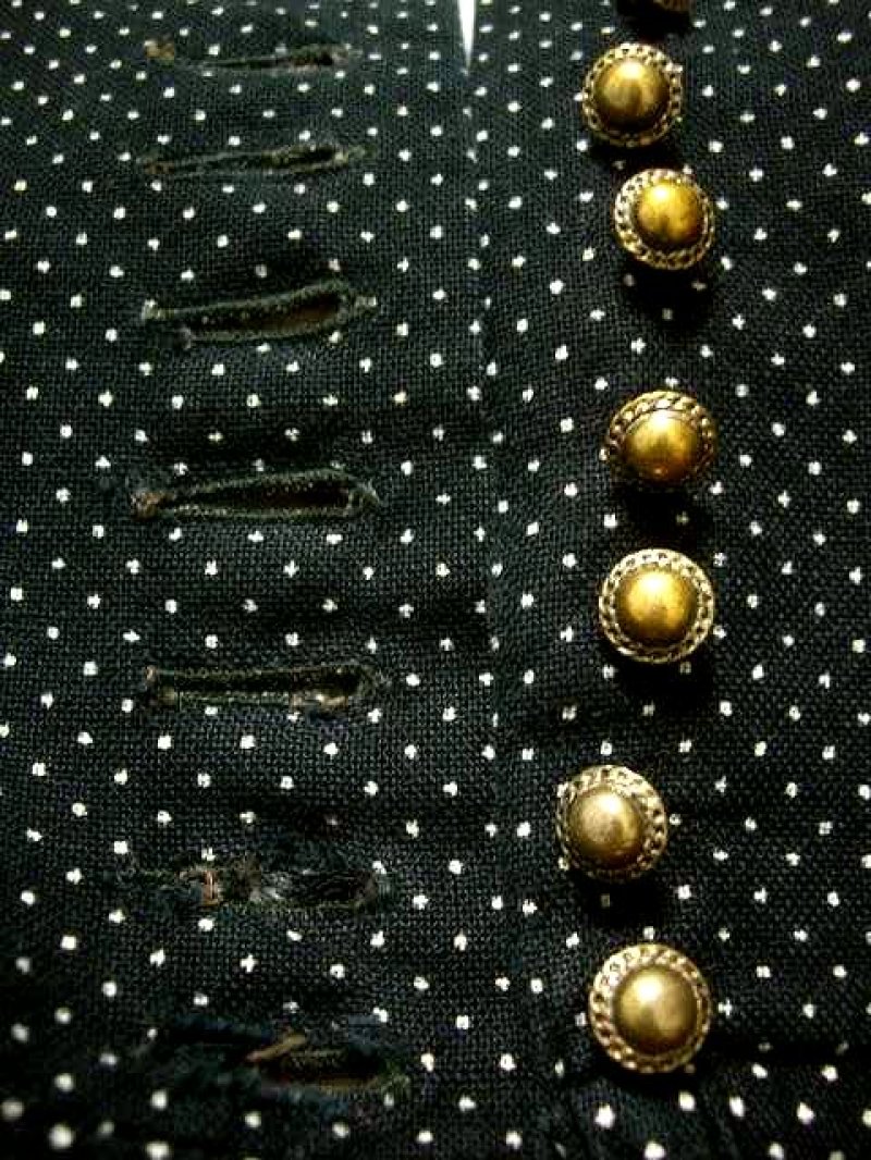 画像2: 貴重なドット柄×アンティークレース シルエットが綺麗 めずらしいデザイン 黒 ディアンドル チロルワンピース ドイツ民族衣装 舞台 演奏会 フォークダンス オクトーバーフェスト 【1252】