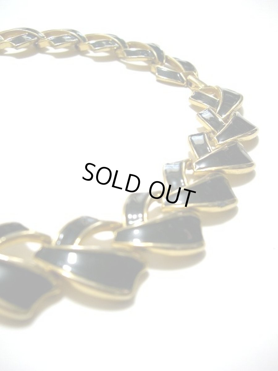 画像4: ☆　レトロアンティークネックレス＆ペンダント11　黒×ゴールド　☆ (4)