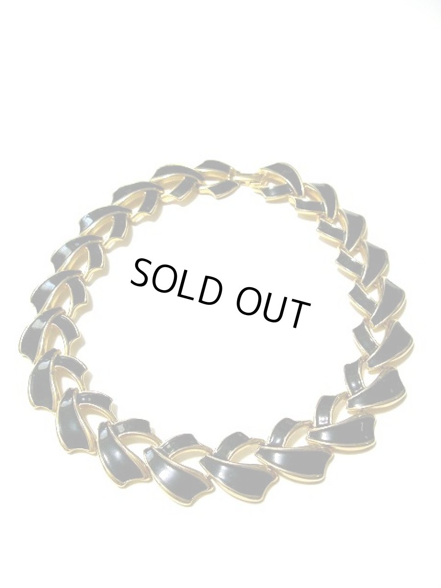 画像2: ☆　レトロアンティークネックレス＆ペンダント11　黒×ゴールド　☆ (2)