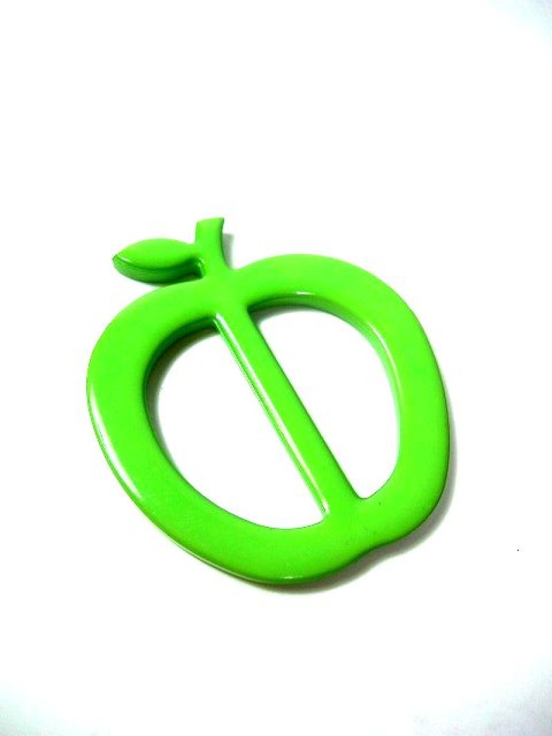 画像1: ☆ アップル レトロPOP!!デットストックレトロバックル♪ グリーン ☆