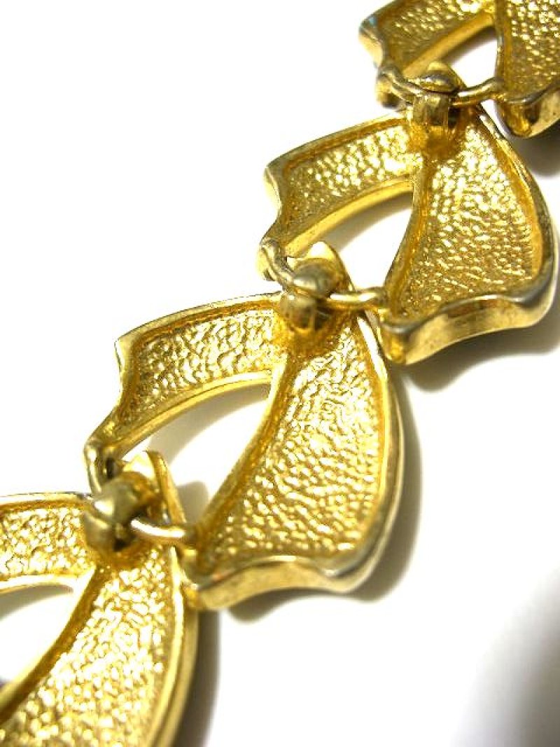 画像1: ☆　レトロアンティークネックレス＆ペンダント11　黒×ゴールド　☆