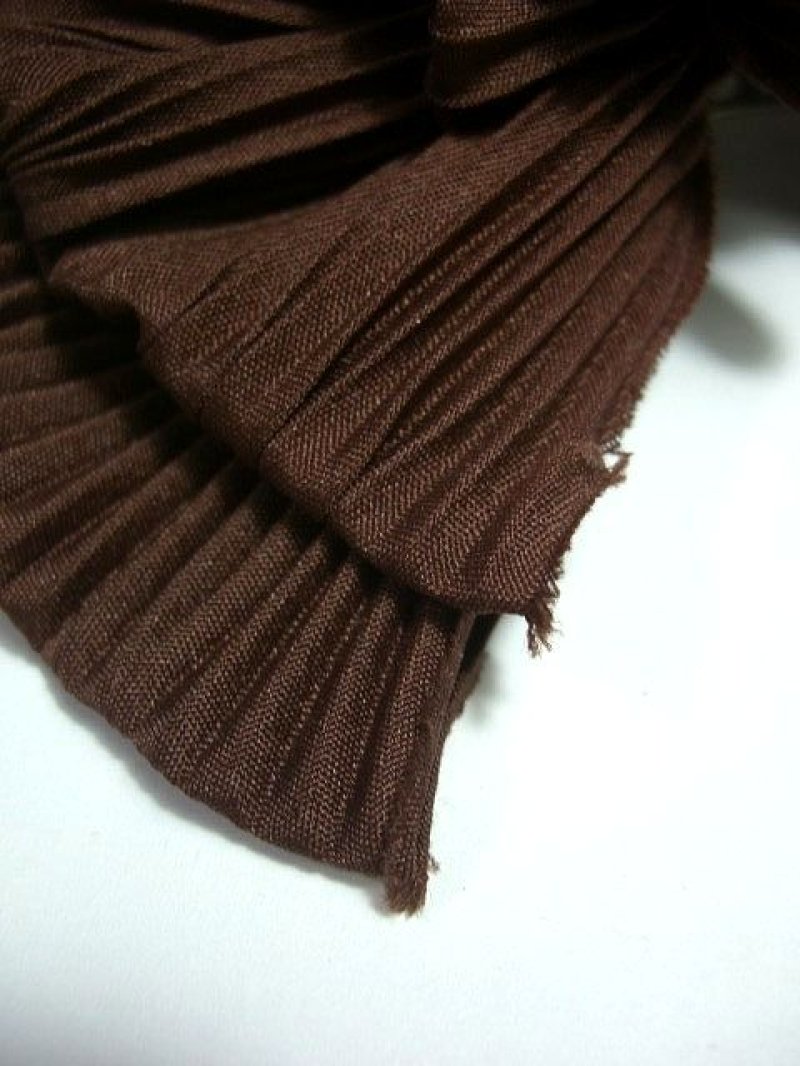 画像1: ☆　レトロアンティーク　ヘッドアクセ　dead stock　シフォンブラウン　リボン　☆