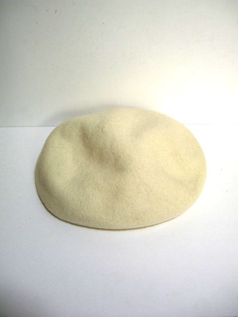 画像1: ☆ ふんわり可愛いレトロベレー帽 ストライプ×ホワイト ☆