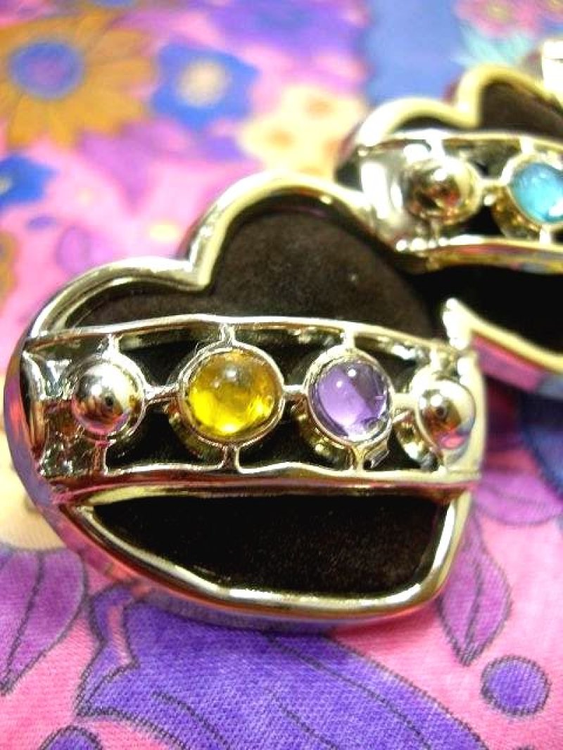 画像1: ☆ レトロアンティーク ヘッドアクセ ゴールド×ハート ☆