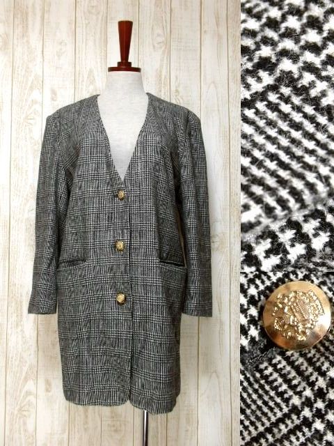 新商品グレンチェック柄アウター・上質チロルドレス他合計3点UP