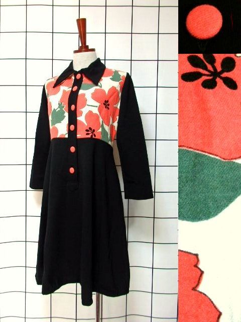 新商品 70’sヴィンテージワンピース・ヨーロッパスカーフ UP