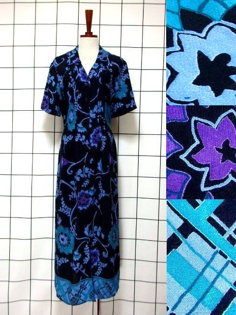 新商品 レトロサイケなUSAヴィンテージドレス・刺繍入りチロルスカート・馬柄スカーフ UP