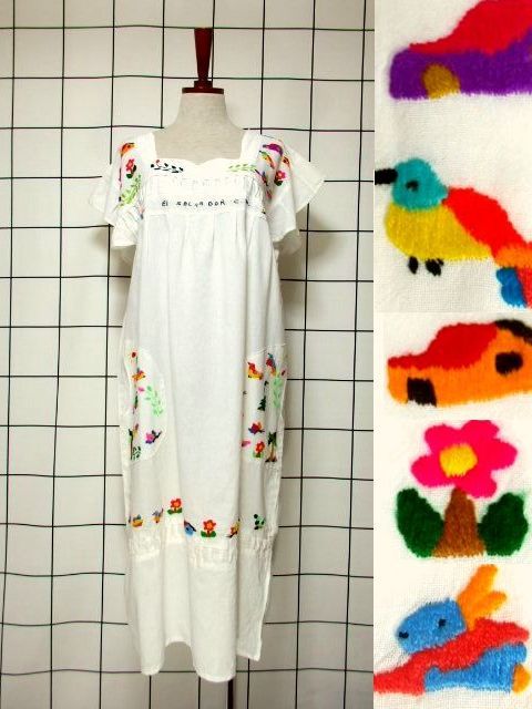 新商品 刺繍入りホワイトヴィンテージワンピース!!ドット柄ヴィンテージチュニックブラウス!!etc UP