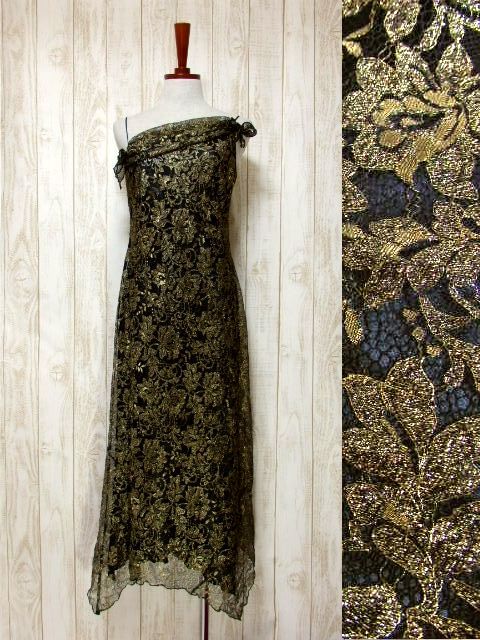 注目の 古着 ビンテージ 70s 総 レース ドレス ワンピース 透け感 ...
