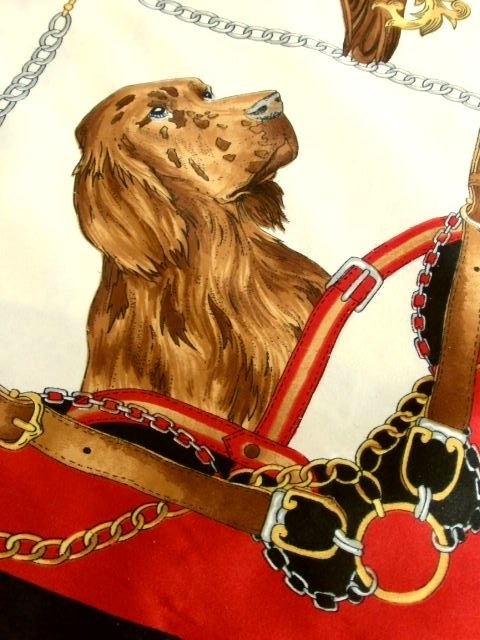 【シャネル】ロゴ&犬柄 スカーフ