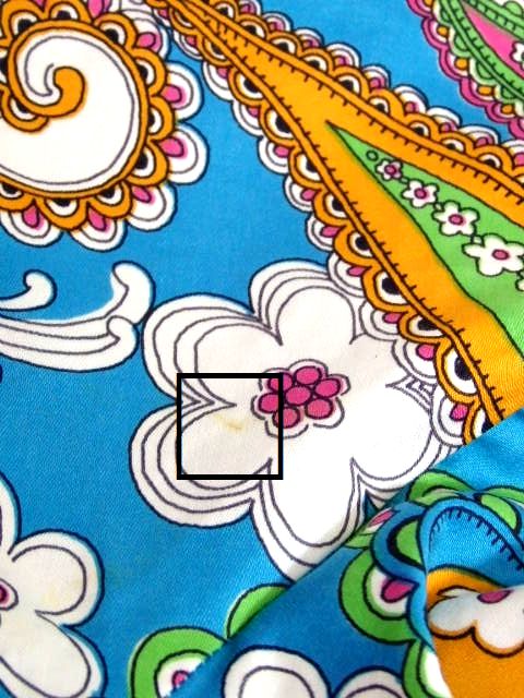 サイケ ペイズリーモチーフ 花柄 レトロ ヨーロッパ古着 長袖 シャツ