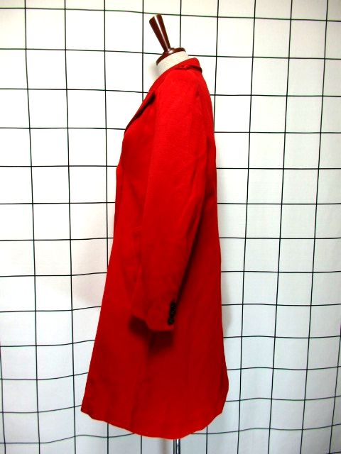 フランス製 レッド 赤 シルエットが綺麗 レトロ ヨーロッパ古着