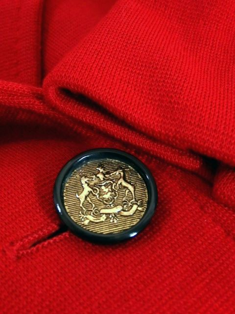 フランス製 レッド 赤 シルエットが綺麗 レトロ ヨーロッパ古着