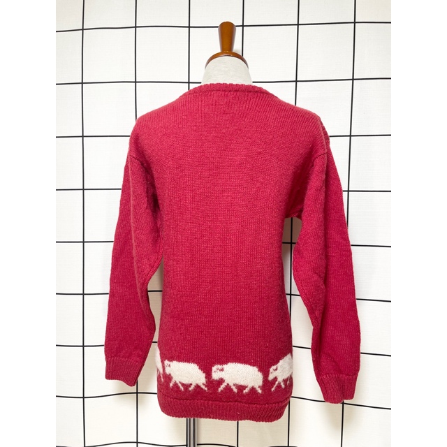 ヨーロッパ古着 ニットセーター 羊模様編み プルオーバー