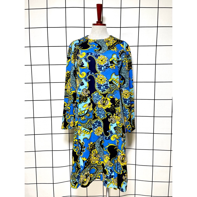 france vintage 70s flower onepiece.ワンピース